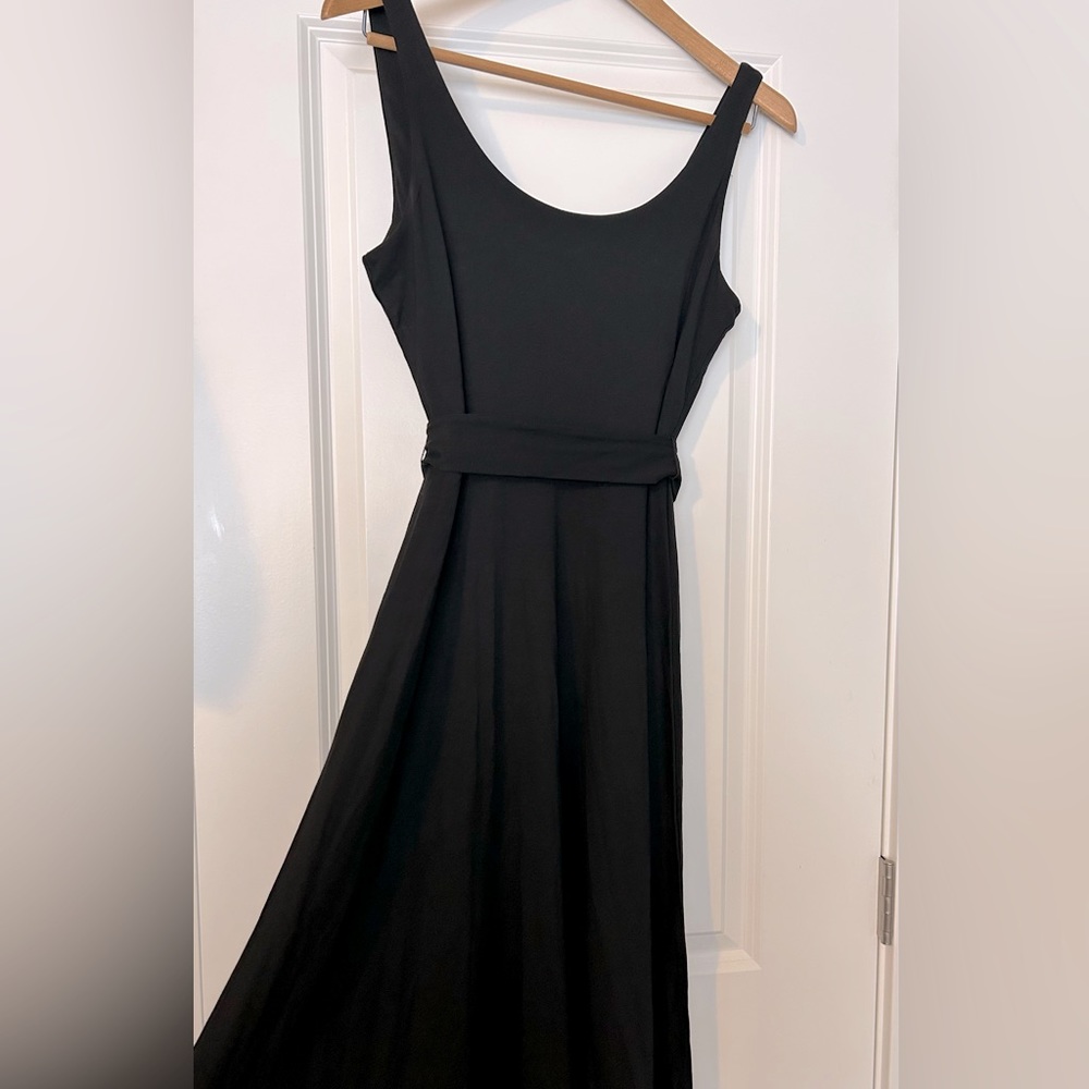 Loft - Petite Tie Waist Sleeveless Midi Dress